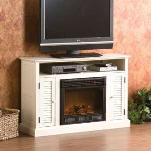   Antebellum Media Electric Fireplace in Antique White