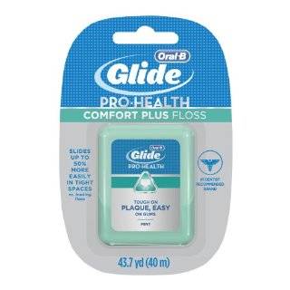 Glide Comfort Plus Dental Floss, Mint, 43.7 Yard Dispenser (Pack of 6 