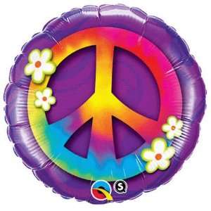  Rainbow Peace Symbol Flowers 18 Mylar Balloon: Health 