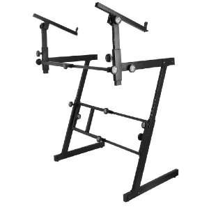    On Stage 2 Tier Folding Z Keyboard Stand Musical Instruments