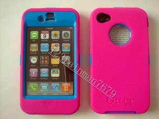 OtterBox Defender iPhone 4 Universal +CLIP PINK /Blue  