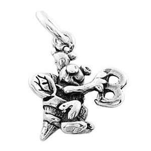  Sterling Silver One Sided Spelling Bee Charm Jewelry