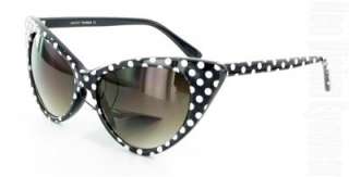   image cat eye sunglasses by kiss smoke lenses black white polka