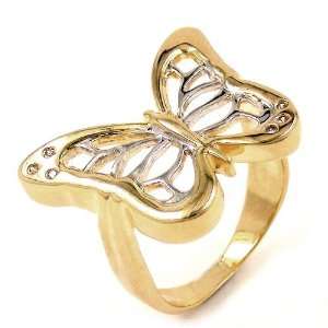  RING, BUTTERFLY, 18K GOLD PLATED, NEW DE NO Jewelry