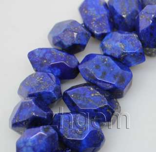 12 13*20mm natural faceted Lapis lazuli loose beads gem 15.5long