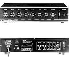 TOA A1121 powered mixer is a basic mono 120 Watts (100V) PA amplifier 