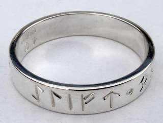 FOREVER & ALWAYS, Norse RUNE Love Spell ring, Sterling  