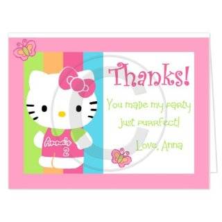 Hello Kitty Party Thank You Cards   Set of 20