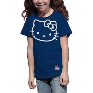   Wildcats Hello Kitty Inverse Girls Crew Tee Shirt