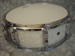   2012 5 X 14 White Marine Pearl Ludwig Club Date Series Snare Drum