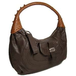  Fendi Leather Hobo Spy Bag 8br545 Brown 