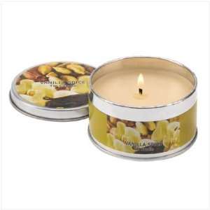   Home Fragrance Vanilla Spice Scent Tin Container Candle Home