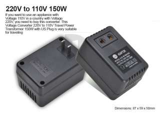 150W 220V To 110V Voltage Converter US Travel Power Transformer 