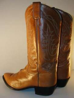Vintage Mens TONY LAMA Brown Leather Cowboy Western BOOTS SIZE 9.5 EE 