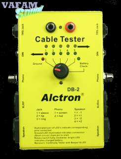 Audio Cable Tester, XLR, Speakon, RCA, Din, 1/4  