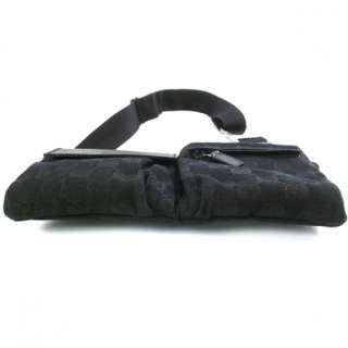 GUCCI Monogram Fanny Pack Belt Waist Bag Unisex Black  