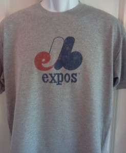 Montreal EXPOS 80s Throwback Style Logo T Shirt XL  