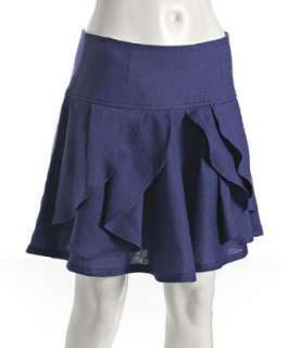 style #304466601 royal blue linen Lana ruffle skirt