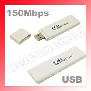 Fast Speed White Wireless USB Adapter Network Card Dongle For Internet 