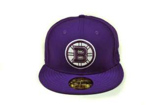 NEW ERA 59FIFTY FITTED NHL HOCKEY BOSTON BRUINS HAT CAP DEEP PURPLE 