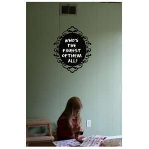   Chalkboard Wall Decal, Large Victorian Mirror Frame