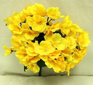 72 YELLOW Hydrangea Silk Wedding Bouquet Flowers  