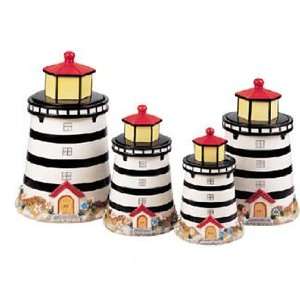  Lighthouse 4 Piece Ceramic Canister Set