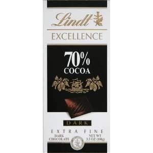 Lindt Excellence Chocolate Bar 70% Cocoa, 3.5 Ounce Bars (Pack of 12 