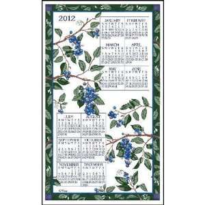    Blueberries Linen Kitchen Towel Calendar 2012: Office Products