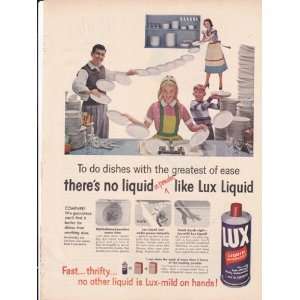  Lux Liquid Dishwashing Detergent 1957 Original Vintage 