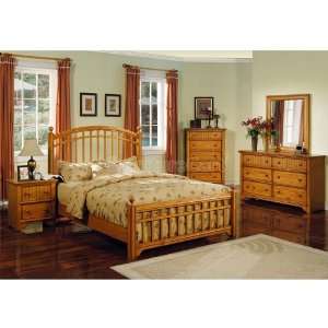 World Imports Country Pine Panel Bedroom Set (King) 1162 
