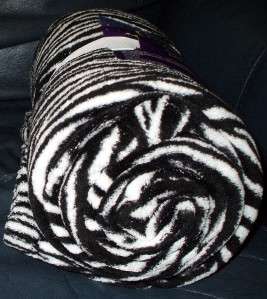 New Zebra Print MicroPlush Throw Blanket 60x50 Animal Design  