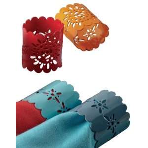 Tag Summer Beach Henna Napkin Rings, Assorted Color, Set of 4  