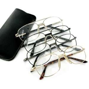  Aviator +1.25 Gold Designer Bifocal Reading Glasses for Youthful Men 