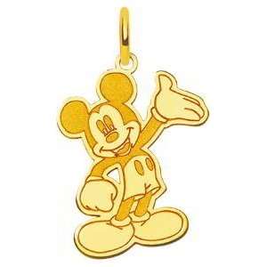  14K Gold Disney Waving Mickey Mouse Charm Jewelry