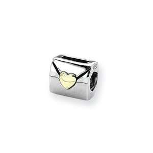   Two Tone, Love Note Charm for Pandora and most 3mm Bracelets Jewelry