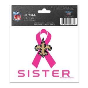   NEW ORLEANS SAINTS 3X4 ULTRA DECAL WINDOW CLING