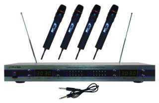 Pyle Pro Audio PDWM5500 4 Microphone VHF Wireless Mic System  