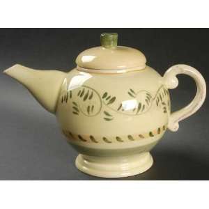  Home Essentials Amalfi Verde Tea Pot & Lid, Fine China 