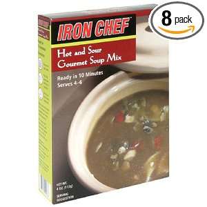 Iron Chef Gourmet Soup, Hot and Sour, 5.25 Ounce Mixes (Pack of 8)