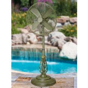    Green Adjustable Oscillating Outdoor Standing Fan