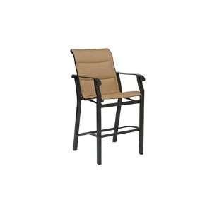  Woodard Cortland Padded Sling Aluminum Arm Patio Bar Stool 