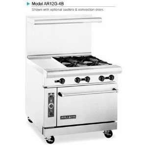   4B 36 Gas Restaurant Range w/ 4 Burners 12 Griddle & Oven Appliances