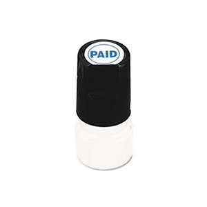  Round Message Stamp, PAID, Pre Inked/Re Inkable, Blue 