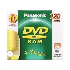Panasonic PANASONIC LM AF120LU10 SLIM CASE 10 PACK OF DVD RAM DISCS 