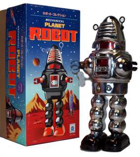 NEW Robby the Robot Chrome Planet Robot Wind Up  