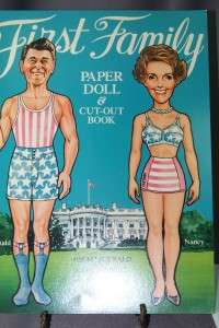First Family Ronald Nancy Reagan Paper Doll Book Uncut  