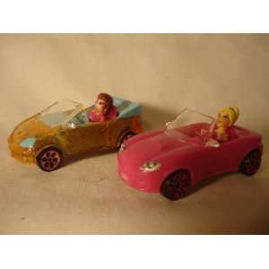 POLLY POCKET MINI RACE CARS WITH FIGURES