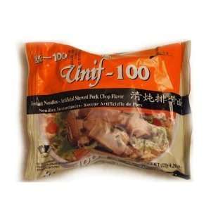 Unif 100 Instant Noodles  Artificial Stewed Pork Chop Shrimp Flavor 30 