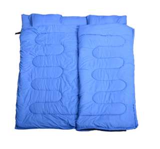 New 2 Person Double Sleeping Bag 23F/ 5C Camping Hiking 86x60 W/2 